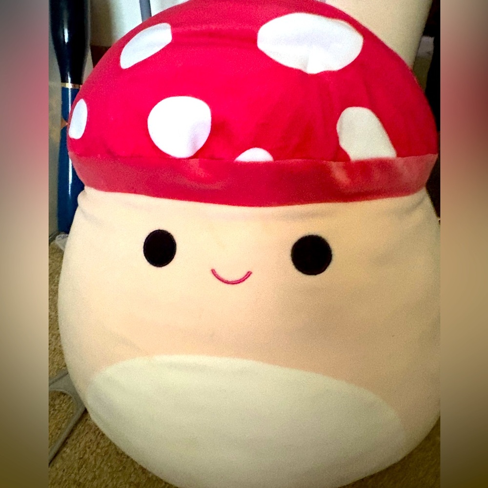 Squishmallows Red and White Mushroom Plush